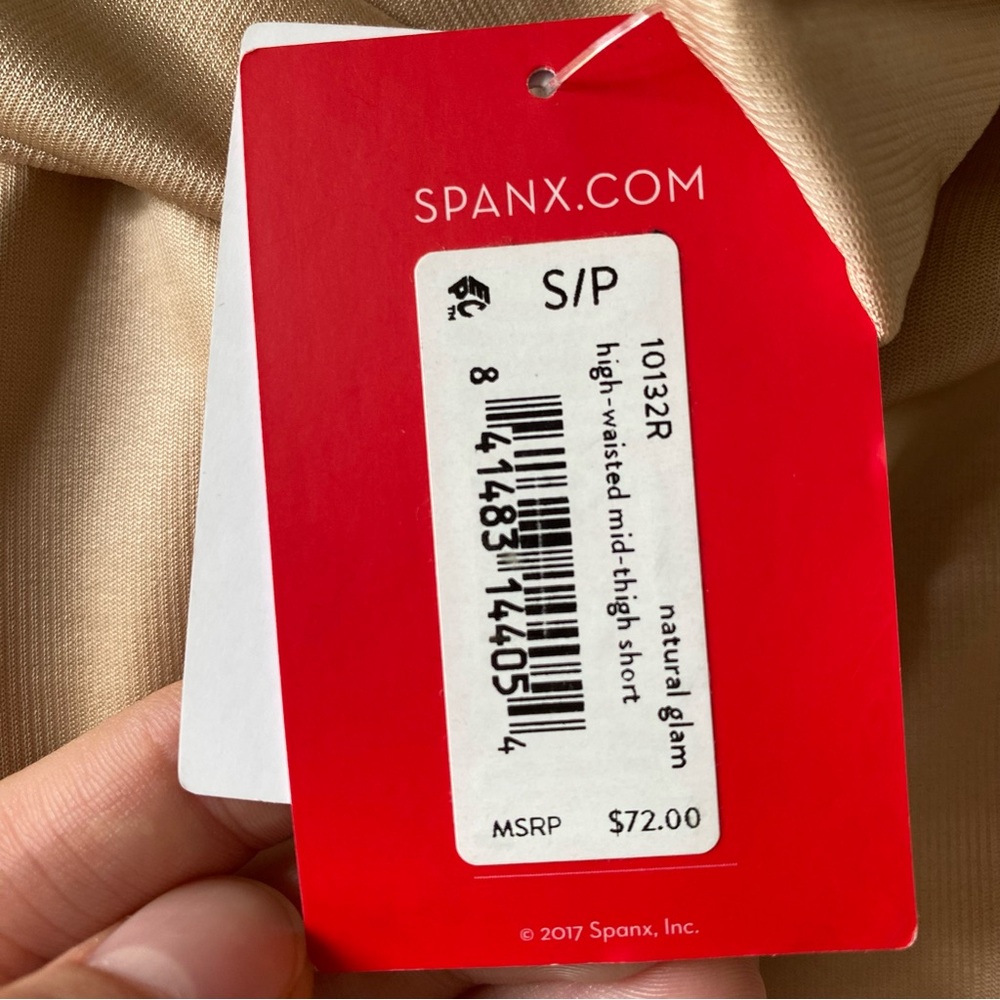 Spanx Shape Power Conceal-Her High-waisted Mid-thigh Short Natural glam S - Picture 3 of 5